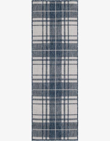 2' x 6' Easy-Clean Checkered Indoor / Outdoor Runner Rug