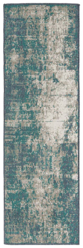 Detail image of 2' x 6' Easy-Clean Coastal Indoor / Outdoor Runner Rug