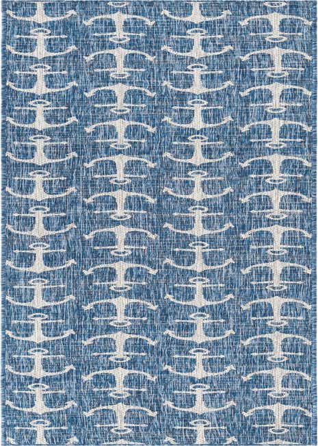 2' 7 x 12' Easy-Clean Coastal Indoor / Outdoor Runner Rug
