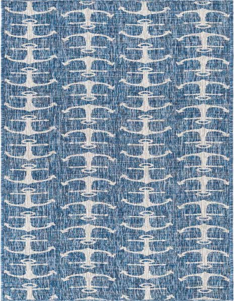 2' 7 x 12' Easy-Clean Coastal Indoor / Outdoor Runner Rug