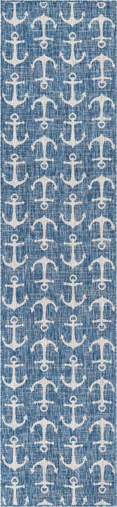 2' 7 x 12' Easy-Clean Coastal Indoor / Outdoor Runner Rug