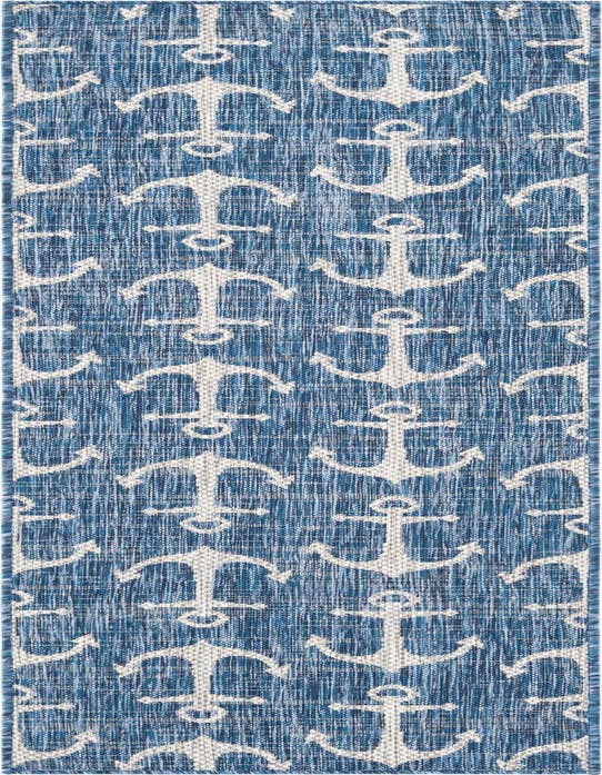 Detail image of 2' x 8' Easy-Clean Coastal Indoor / Outdoor Runner Rug