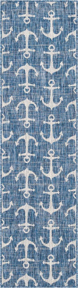 Detail image of 2' x 8' Easy-Clean Coastal Indoor / Outdoor Runner Rug