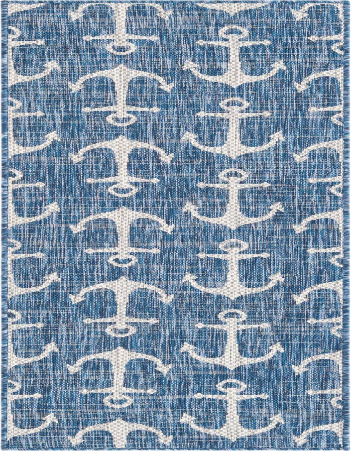 Detail image of 2' x 6' Easy-Clean Coastal Indoor / Outdoor Runner Rug