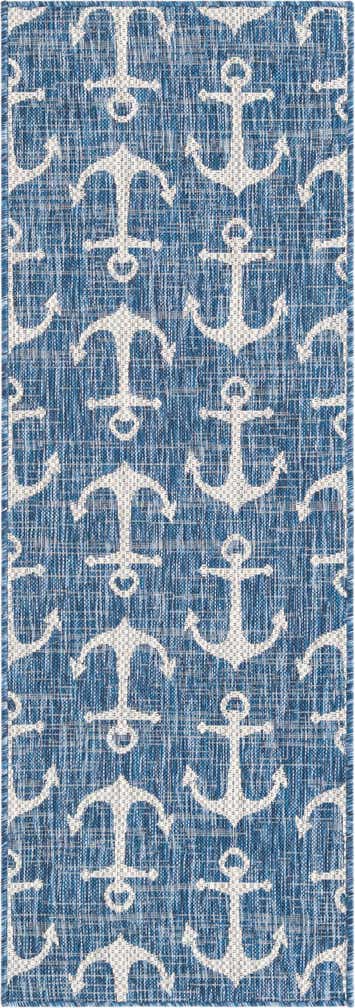2' x 6' Easy-Clean Coastal Indoor / Outdoor Runner Rug