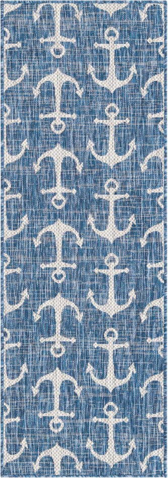 Detail image of 2' x 6' Easy-Clean Coastal Indoor / Outdoor Runner Rug