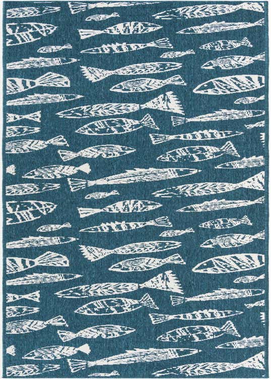 2' 7 x 10' Easy-Clean Coastal Indoor / Outdoor Runner Rug