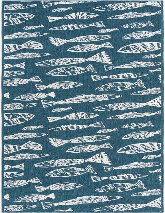 2' 7 x 10' Easy-Clean Coastal Indoor / Outdoor Runner Rug