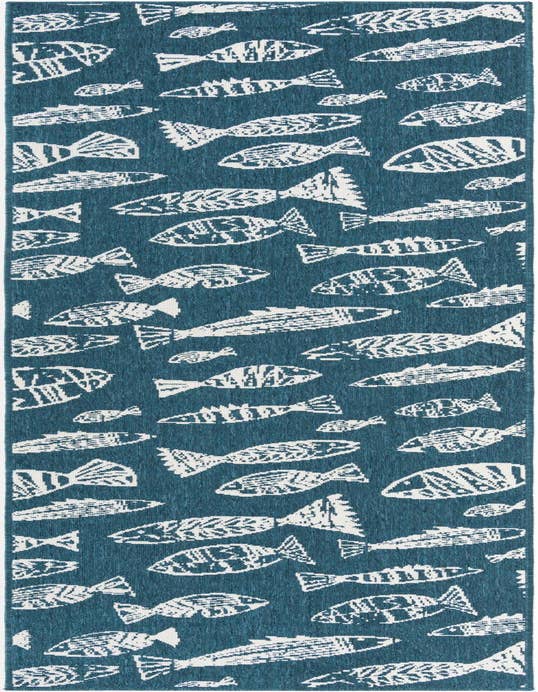 Detail image of 2' 7 x 10' Easy-Clean Coastal Indoor / Outdoor Runner Rug