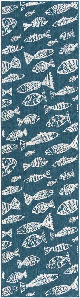 2' 7 x 10' Easy-Clean Coastal Indoor / Outdoor Runner Rug