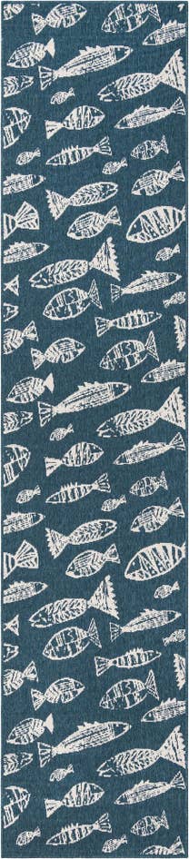 Detail image of 2' 7 x 12' Easy-Clean Coastal Indoor / Outdoor Runner Rug