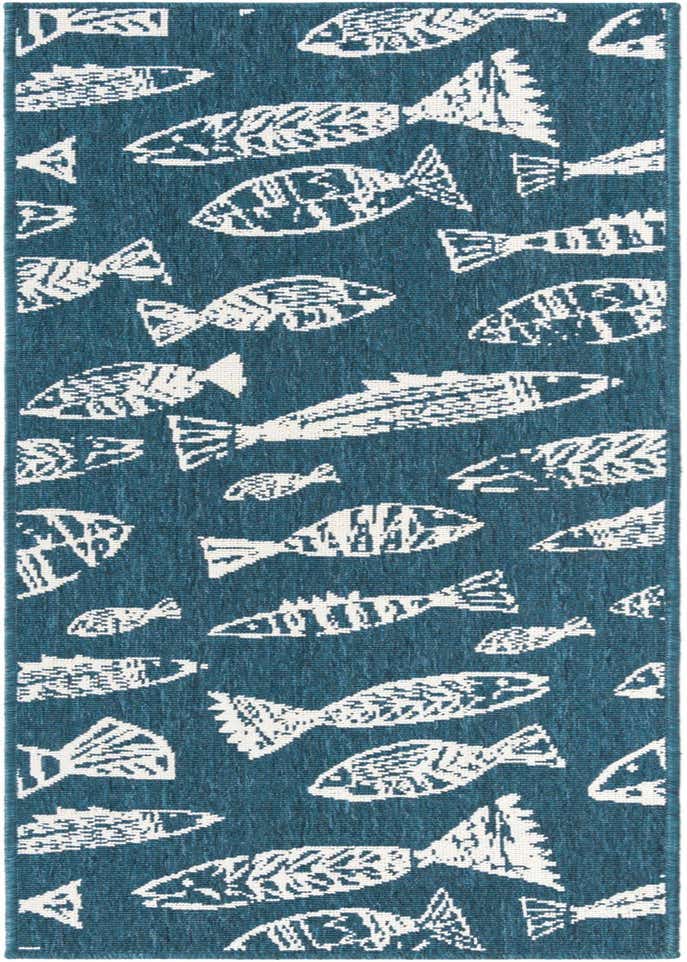 2' x 6' Easy-Clean Coastal Indoor / Outdoor Runner Rug