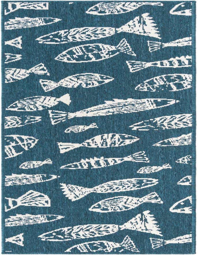 2' x 6' Easy-Clean Coastal Indoor / Outdoor Runner Rug