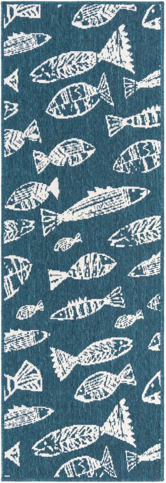 Detail image of 2' x 6' Easy-Clean Coastal Indoor / Outdoor Runner Rug