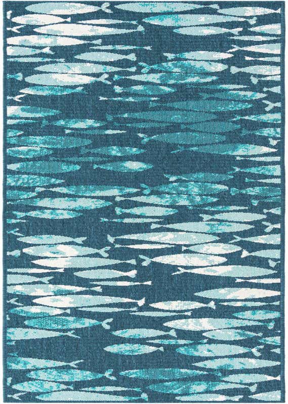 2' 7 x 10' Easy-Clean Coastal Indoor / Outdoor Runner Rug
