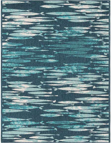 2' 7 x 12' Easy-Clean Coastal Indoor / Outdoor Runner Rug