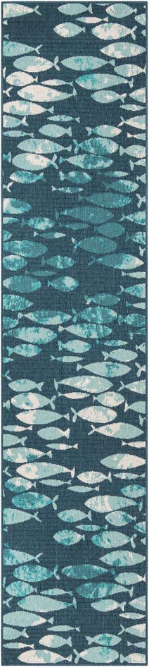 Detail image of 2' 7 x 12' Easy-Clean Coastal Indoor / Outdoor Runner Rug