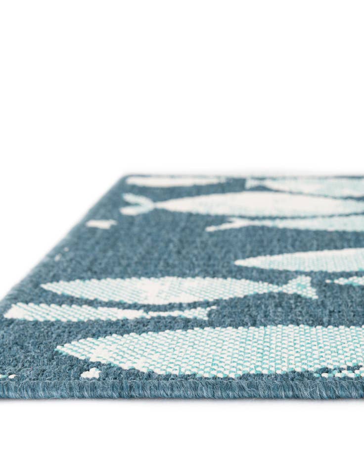 Detail image of 2' x 6' Easy-Clean Coastal Indoor / Outdoor Runner Rug