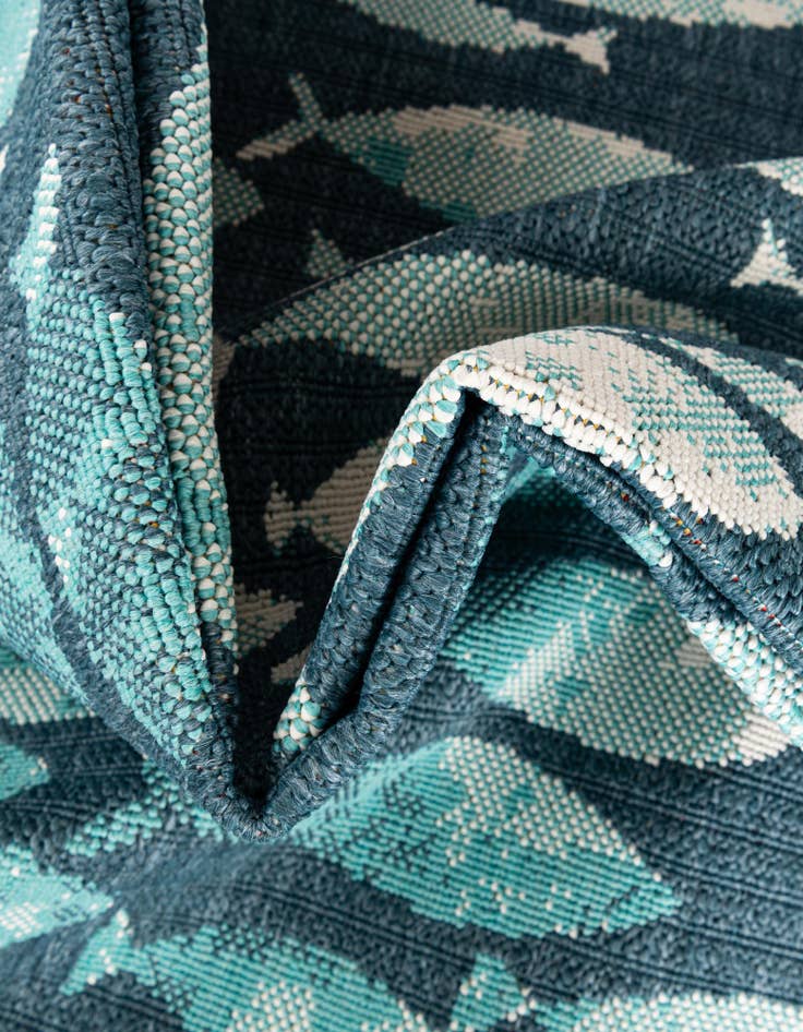 Detail image of 2' x 6' Easy-Clean Coastal Indoor / Outdoor Runner Rug