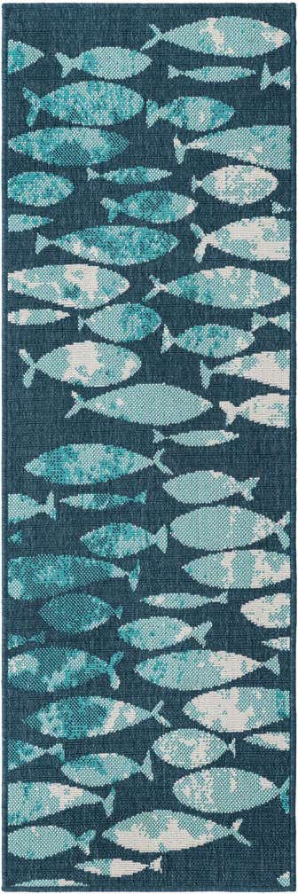 2' x 6' Easy-Clean Coastal Indoor / Outdoor Runner Rug