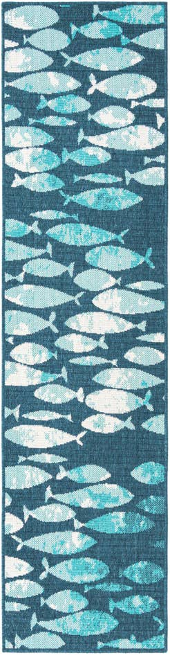 Detail image of 2' x 8' Easy-Clean Coastal Indoor / Outdoor Runner Rug