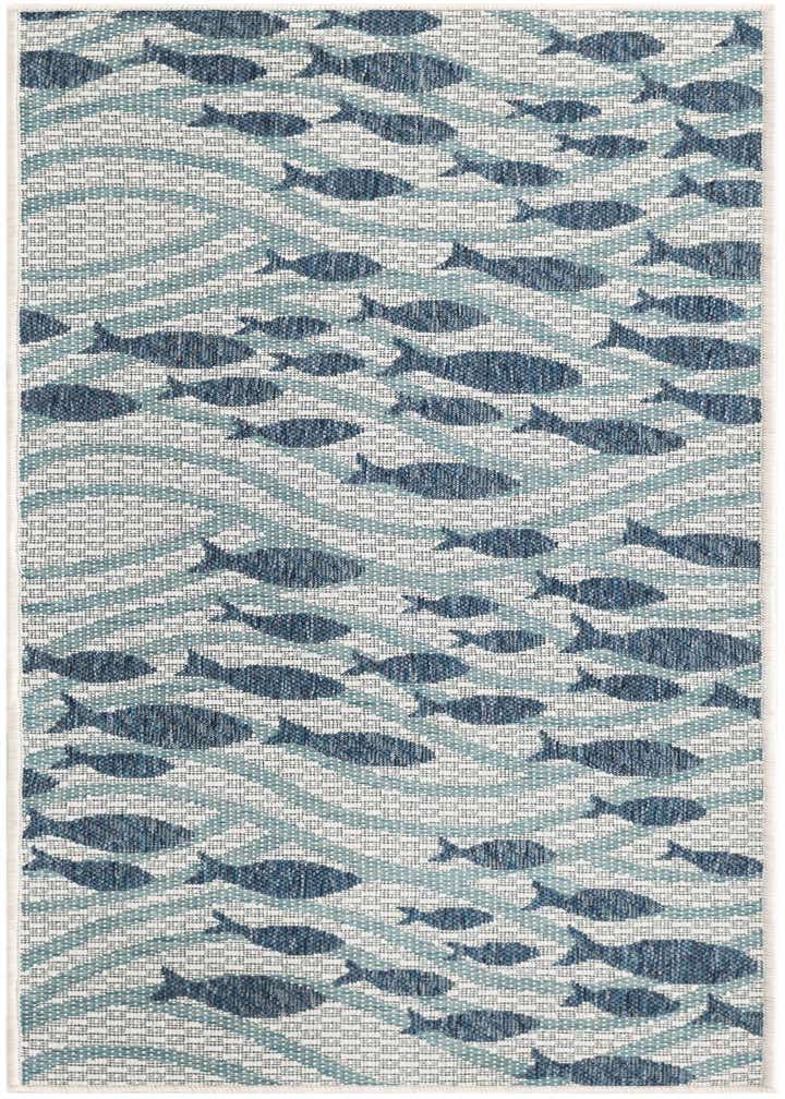 2' x 5' 3 Easy-Clean Coastal Indoor / Outdoor Runner Rug