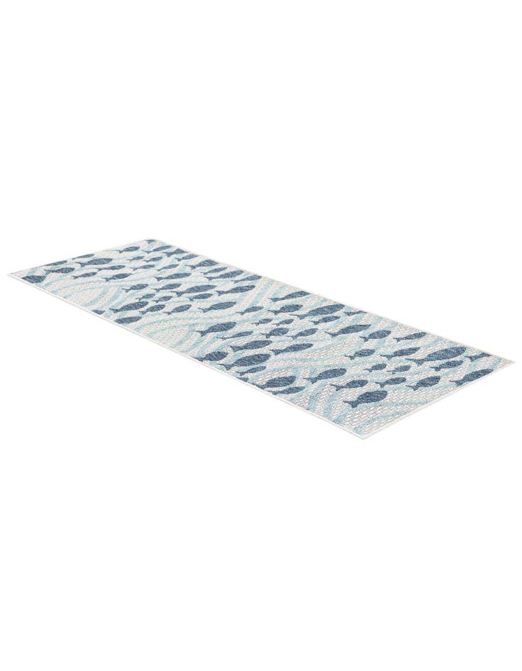Detail image of 2' x 5' 3  Washable Coastal Indoor / Outdoor Runner Rug