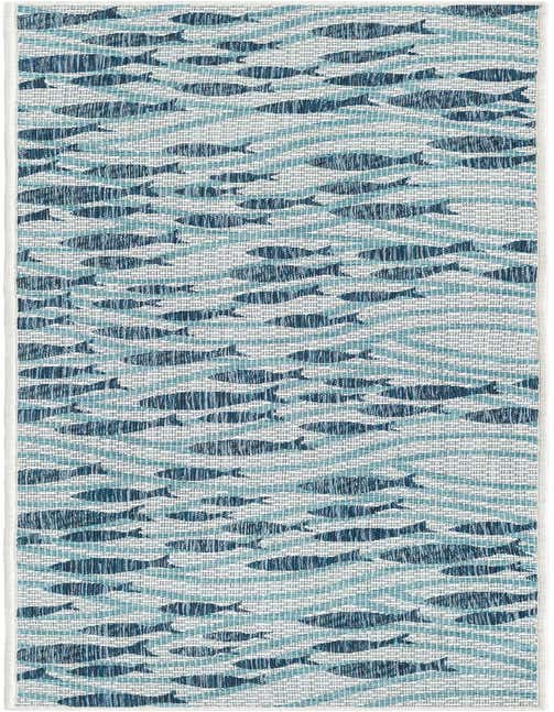 2' x 8' Easy-Clean Coastal Indoor / Outdoor Runner Rug