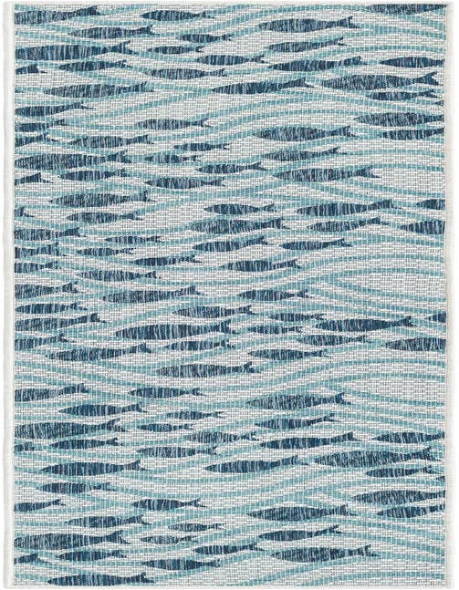 Detail image of 2' x 8' Easy-Clean Coastal Indoor / Outdoor Runner Rug