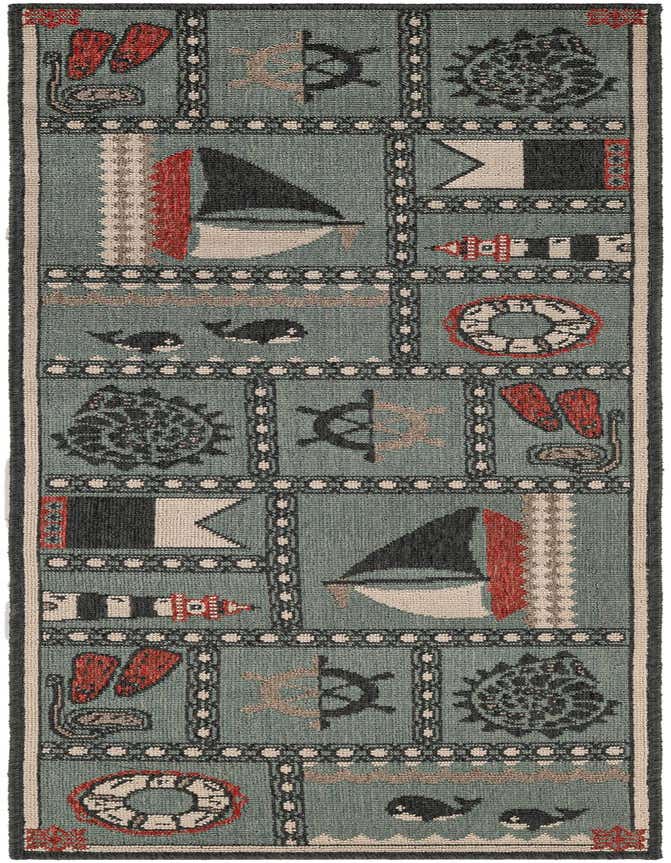 2' x 6' Easy-Clean Coastal Indoor / Outdoor Runner Rug