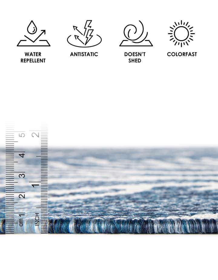 2' x 5' 3 Easy-Clean Coastal Indoor / Outdoor Runner Rug