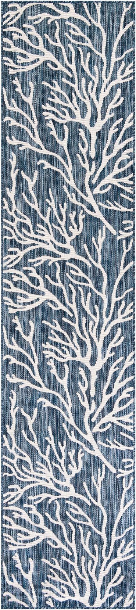 2' 7 x 12'  Washable Coastal Indoor / Outdoor Runner Rug