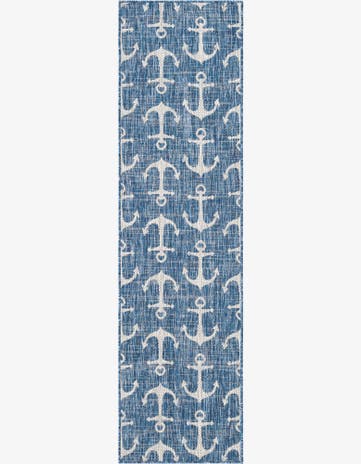 2' x 8' Easy-Clean Coastal Indoor / Outdoor Runner Rug