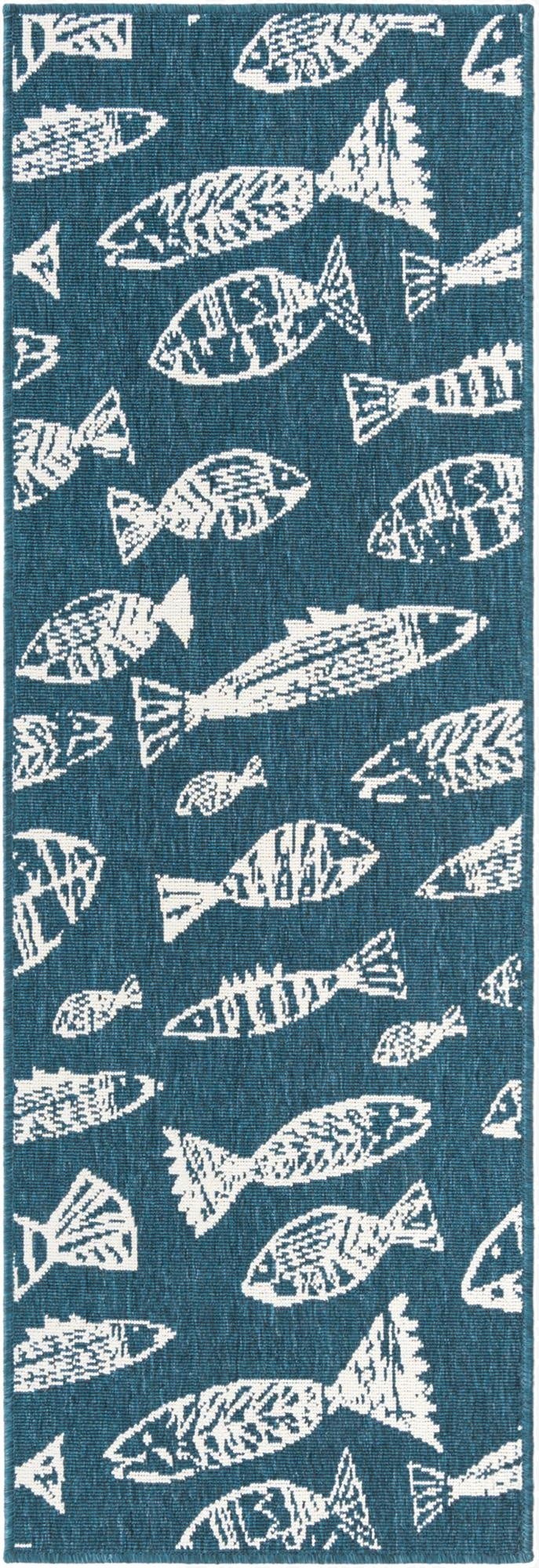 2' x 6'  Washable Coastal Indoor / Outdoor Runner Rug