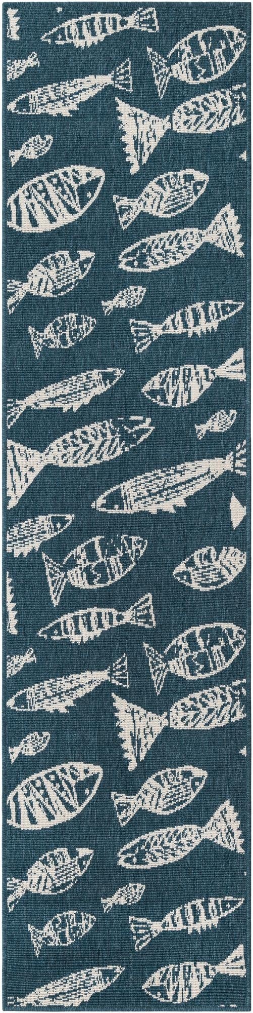 2' x 8'  Washable Coastal Indoor / Outdoor Runner Rug