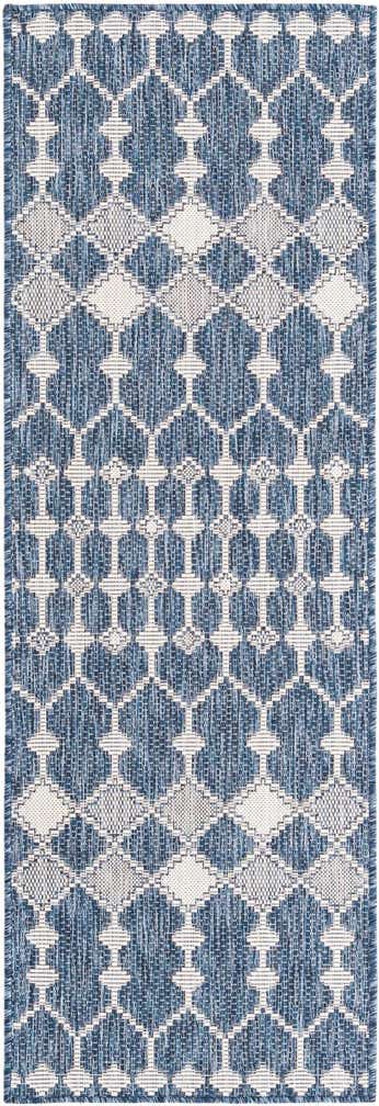 60cm x 185cm Easy-Clean Lattice Indoor / Outdoor Runner Rug