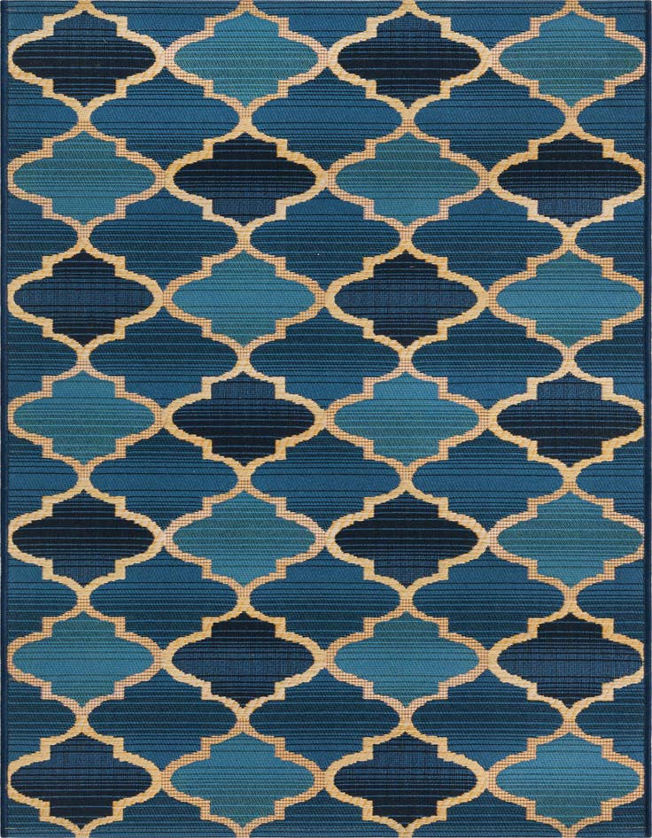 Detail image of 2' 7 x 5' 3 Easy-Clean Lattice Indoor / Outdoor Runner Rug
