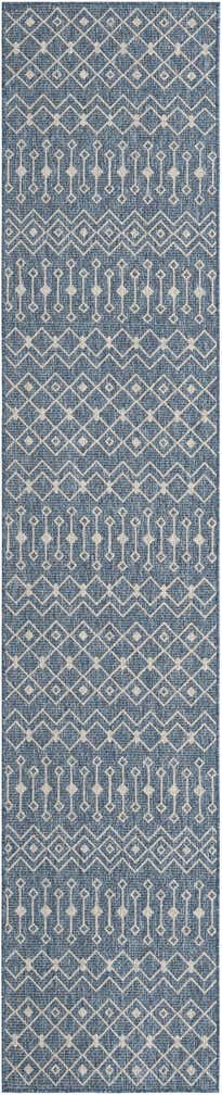 2' 7 x 13' Easy-Clean Lattice Indoor / Outdoor Runner Rug