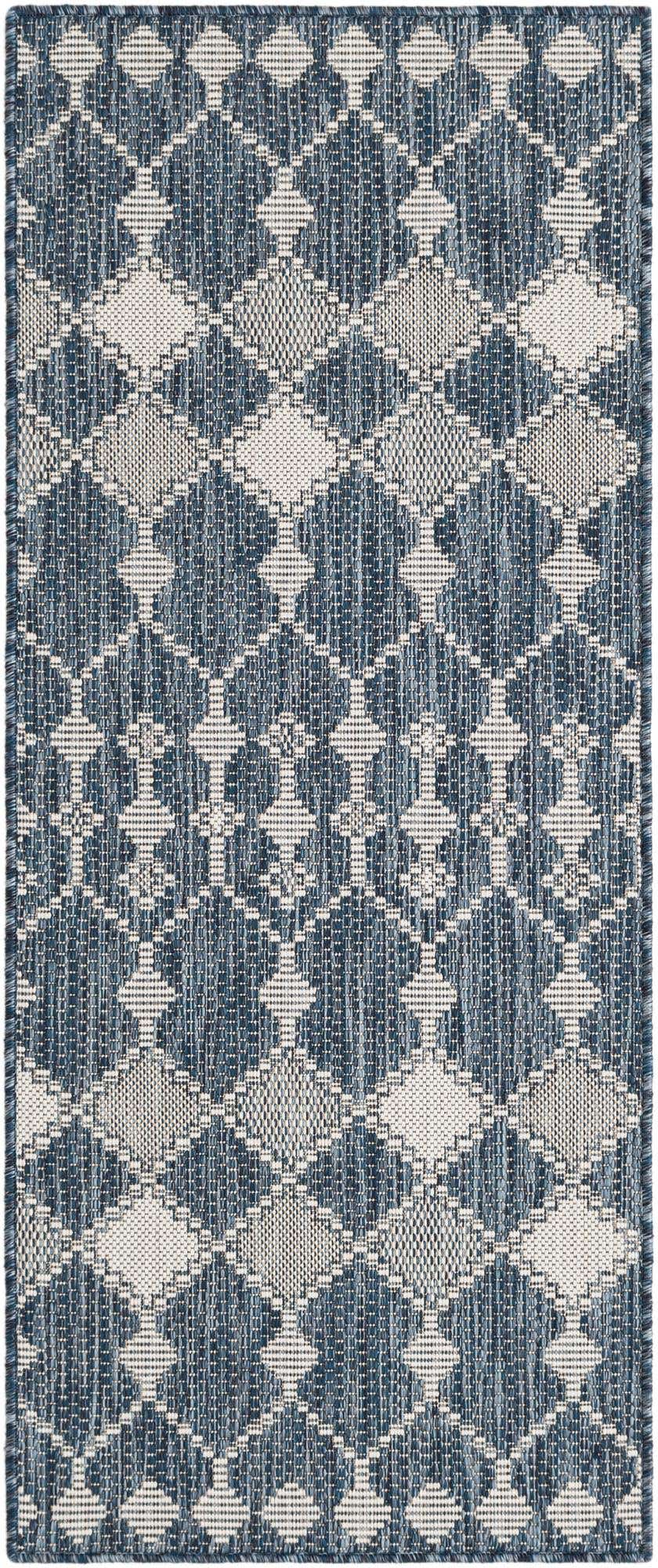 1' 10 x 4' 6 Easy-Clean Lattice Indoor / Outdoor Runner Rug