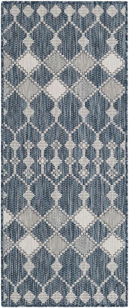 1' 10 x 4' 6 Easy-Clean Lattice Indoor / Outdoor Runner Rug