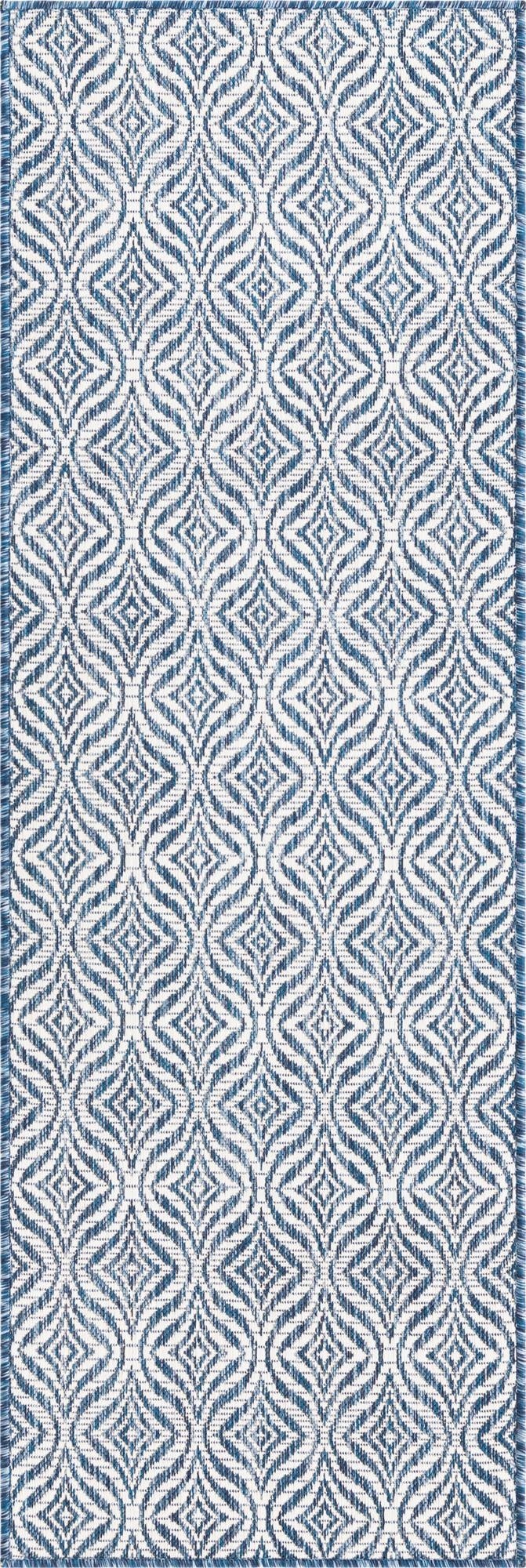 2' x 6' Washable Lattice Indoor / Outdoor Runner Rug
