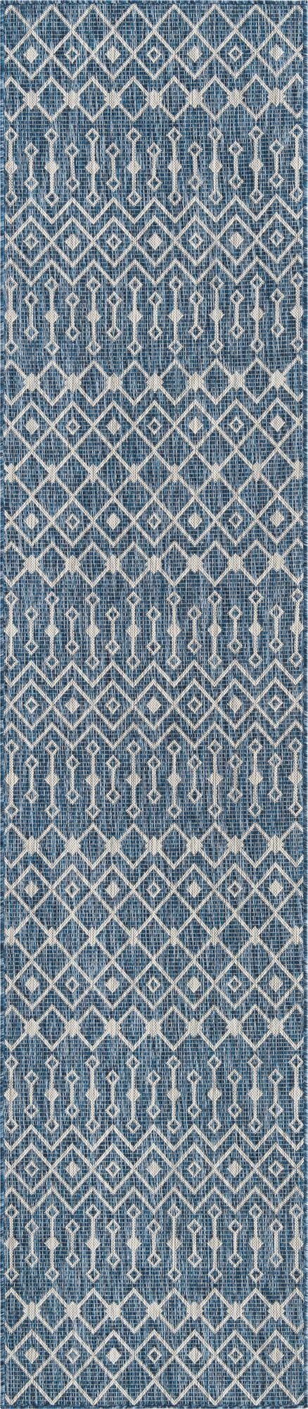 2' 7 x 12' Washable Lattice Indoor / Outdoor Runner Rug
