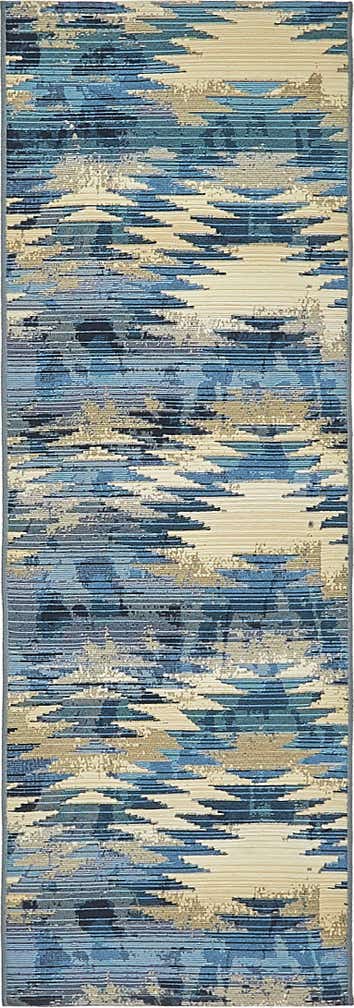 2' x 6' Easy-Clean Modern Indoor / Outdoor Runner Rug