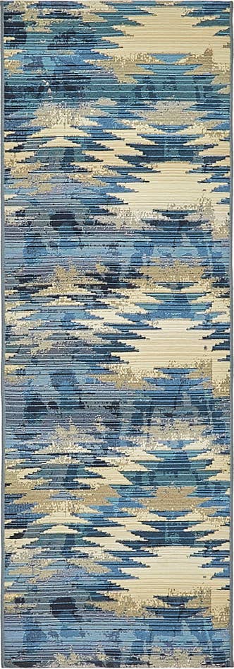 Detail image of 2' x 6' Easy-Clean Modern Indoor / Outdoor Runner Rug