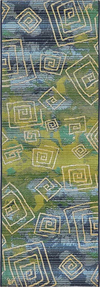 2' x 6' Easy-Clean Modern Indoor / Outdoor Runner Rug