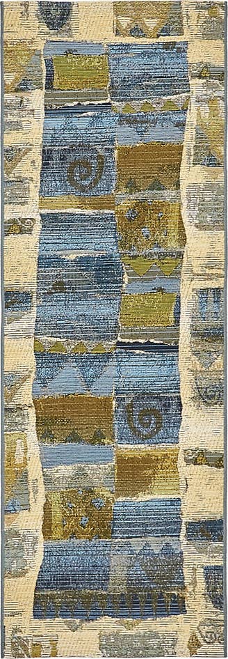 Detail image of 2' x 6' Easy-Clean Modern Indoor / Outdoor Runner Rug