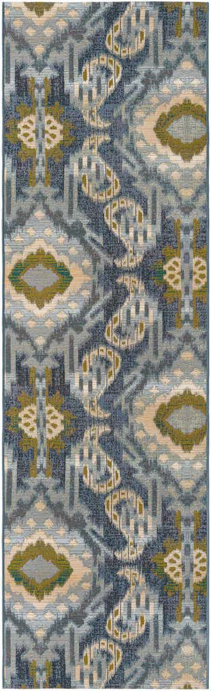 2' 7 x 9' Easy-Clean Modern Indoor / Outdoor Runner Rug