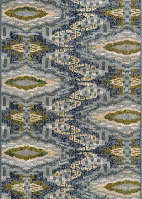 2' 7 x 11' Easy-Clean Modern Indoor / Outdoor Runner Rug