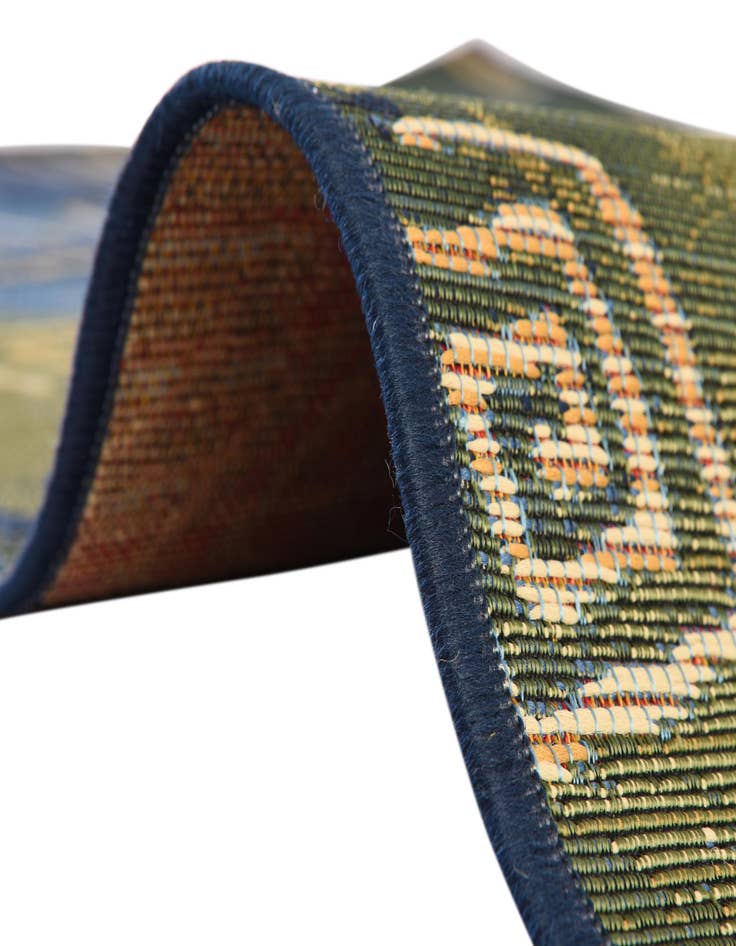 Detail image of 2' x 6'  Washable Modern Indoor / Outdoor Runner Rug