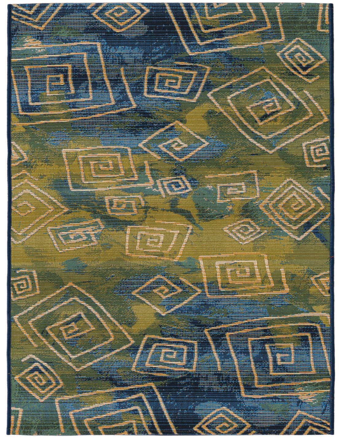 2' 7 x 5' 3 Easy-Clean Modern Indoor / Outdoor Runner Rug